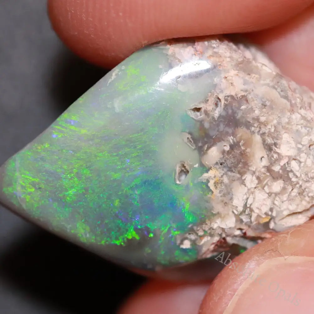 16.9 Cts Australian Opal Rough Lightning Ridge Polished Specimen Solid