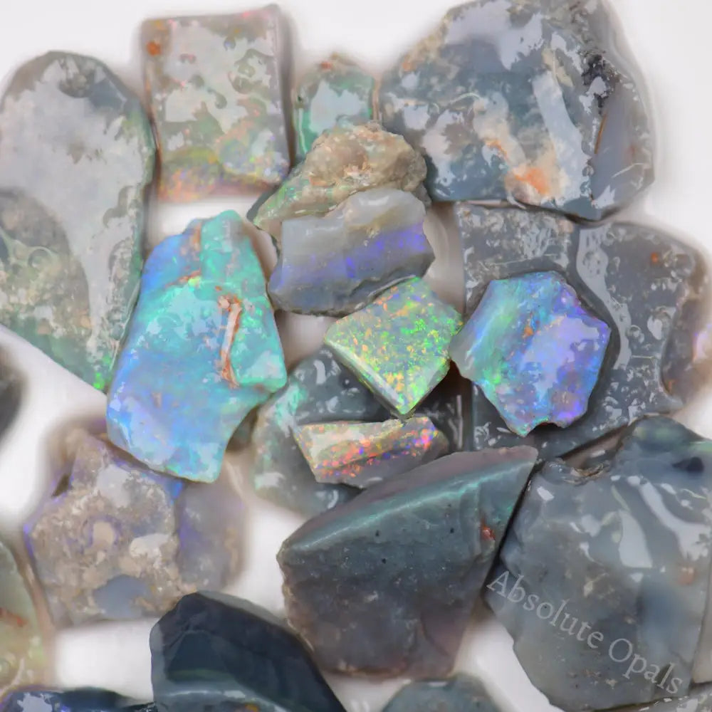 Australian Rough Opal Parcel Lightning Ridge - Potch and Colour