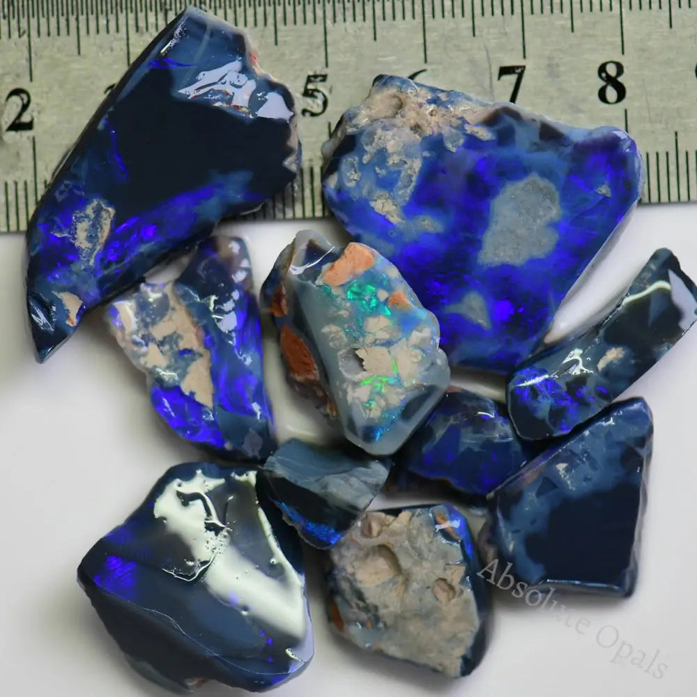 160 Cts Rough Black Opal Parcel Lightning Ridge - Potch And Colour