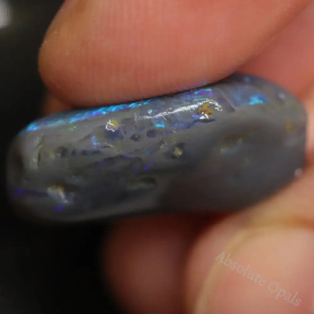 17.0 Cts Australian Black Opal Lightning Ridge Rough Nobby Script Pattern