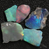 17.0 Cts Australian Solid Black Opal Rough Parcel Lightning Ridge Stones