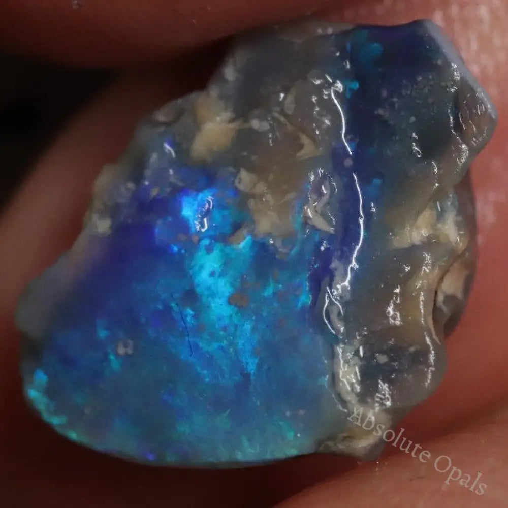 17.0 Cts Australian Solid Black Opal Rough Parcel Lightning Ridge Stones