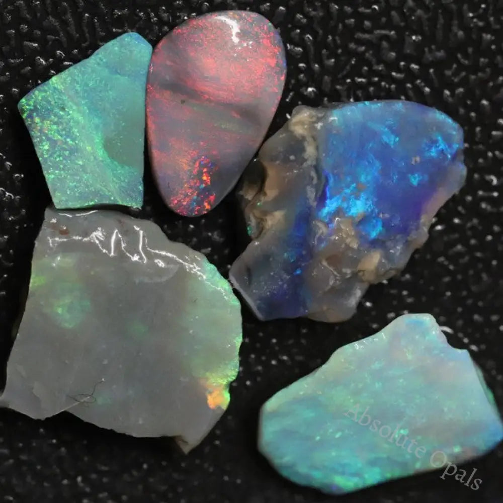 Australian Solid Semi Black Opal Rough Parcel, Lightning Ridge Stones