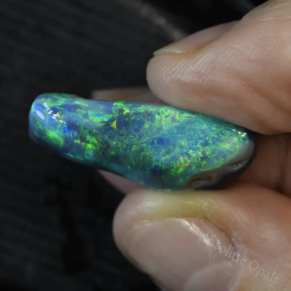 17.3 Cts Australian Rough Black Opal Rub Lightning Ridge