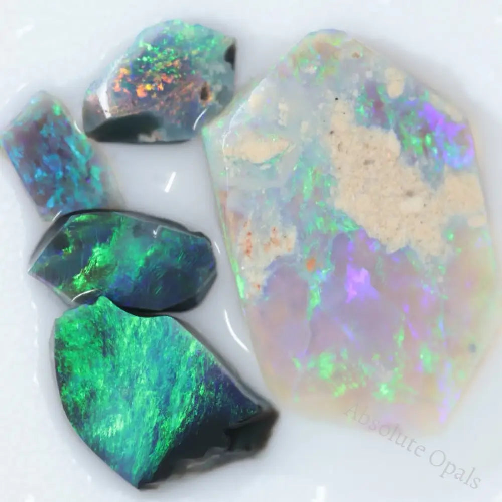 17.5 Cts Australian Rough Opal Parcel Rubs Lightning Ridge Cmr