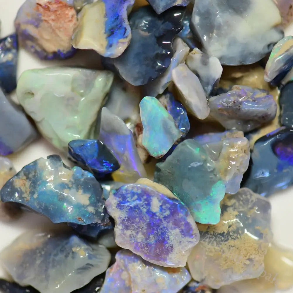 Australian Rough Black  Opal Parcel Lightning Ridge - Potch and Colour Mine Run