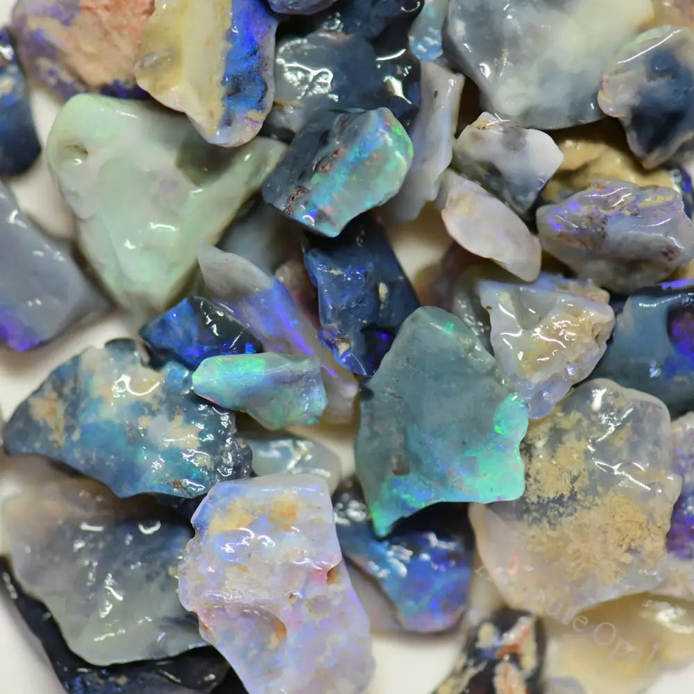 Australian Rough Black  Opal Parcel Lightning Ridge - Potch and Colour Mine Run