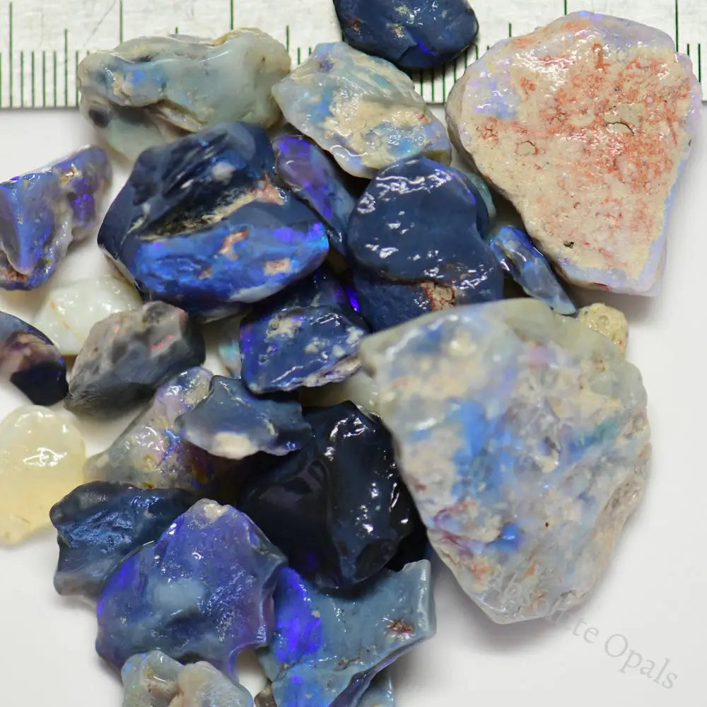 Australian Rough Black Opal Parcel Lightning Ridge - Potch and Colour Mine Run