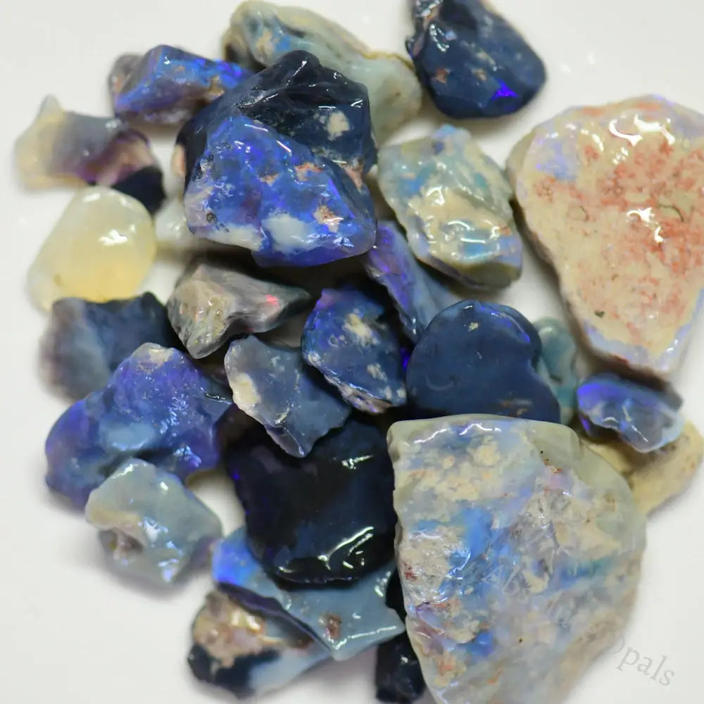 black rough opal parcel