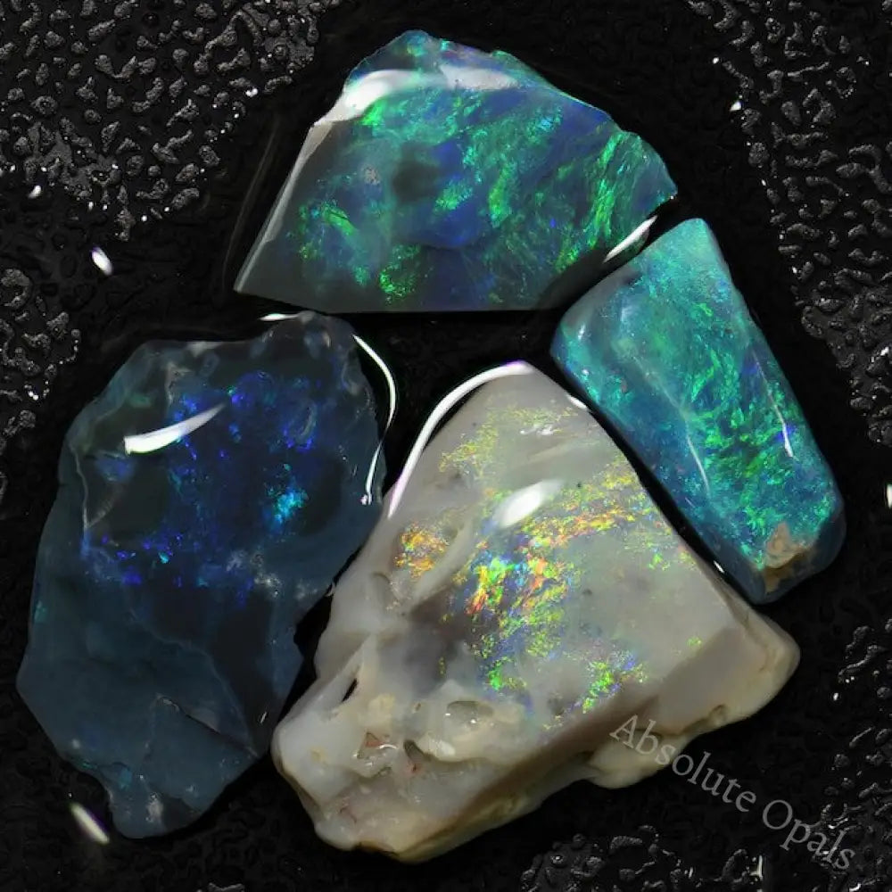 18.1 Cts Australian Rough Black Opal Parcel Rubs Lightning Ridge Cmr