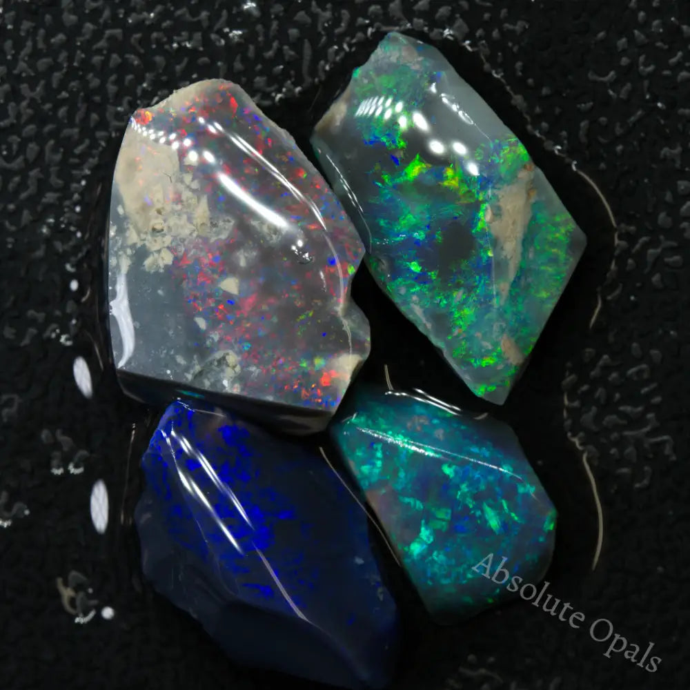 18.1 Cts Australian Rough Black Opal Parcel Rubs Lightning Ridge Cmr