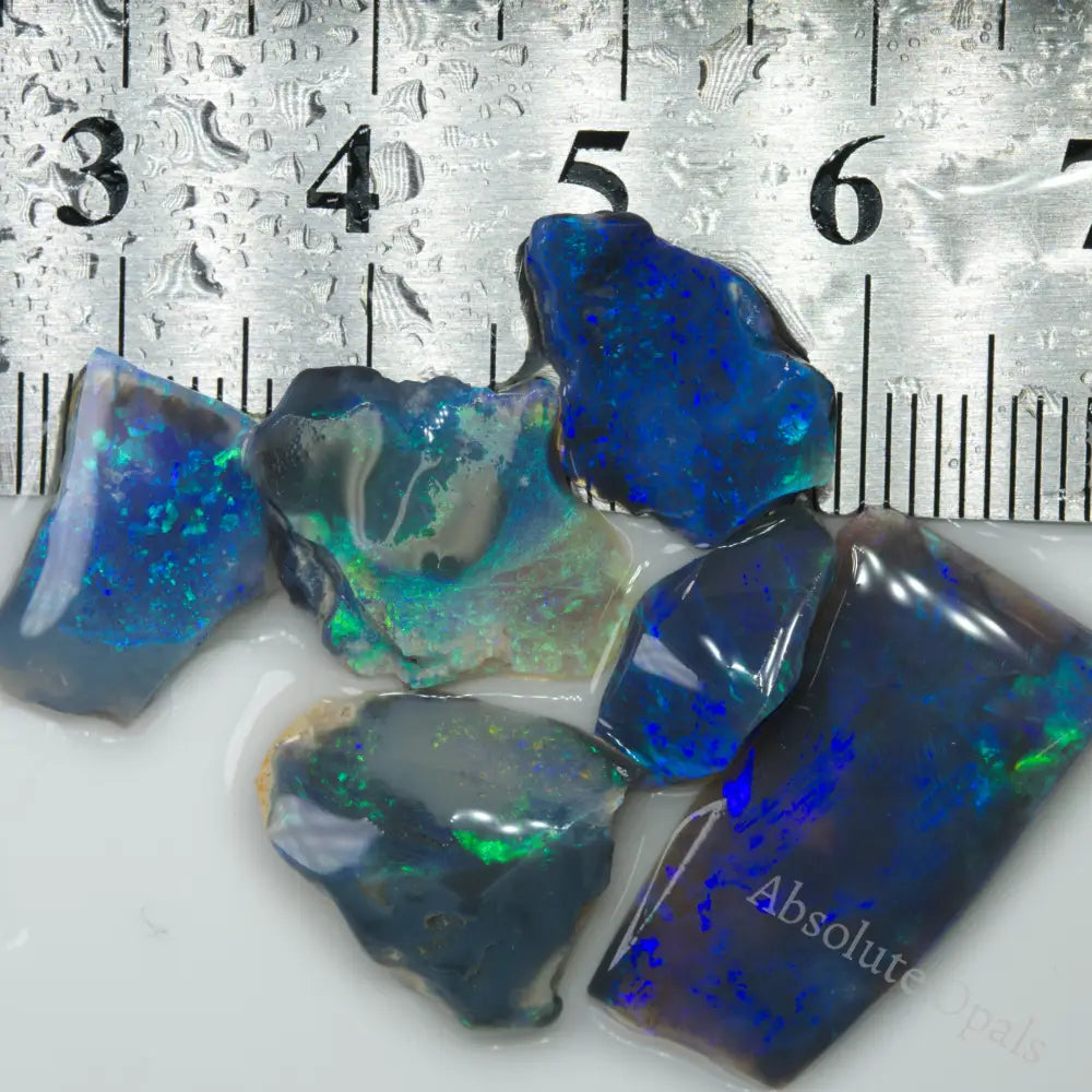 Rough Black Blue  Opal Parcel