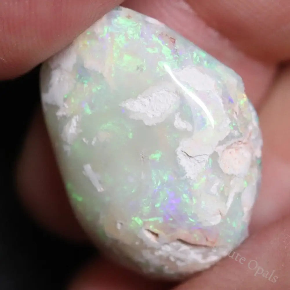 18.25 Cts Australian Semi Black Opal Rough Lightning Ridge Polished Specimen