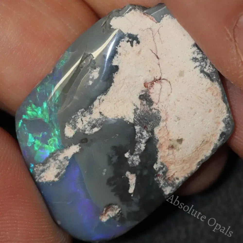 18.50 Cts Australian Black Opal Rough Lightning Ridge Polished Specimen