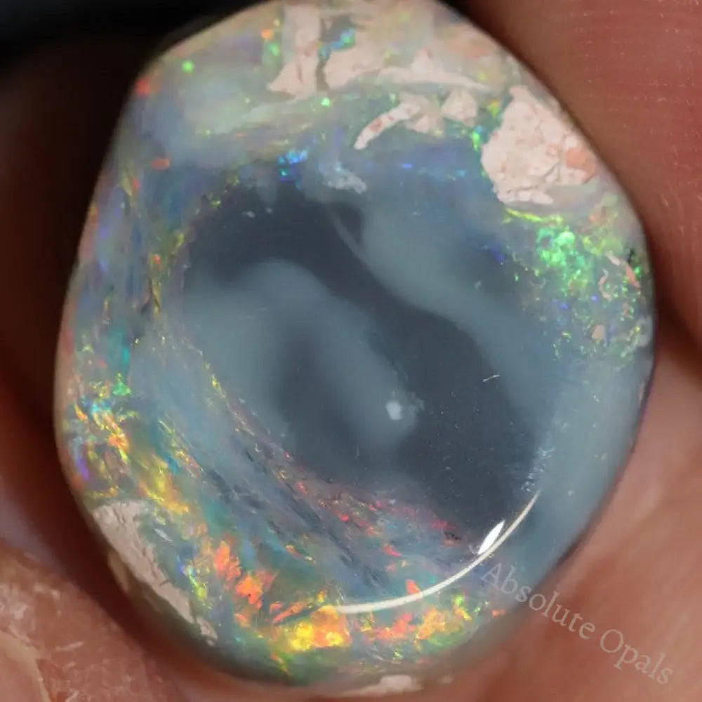 18.90 Cts Australian Semi-Black Opal Rough Lightning Ridge Polished Specimen