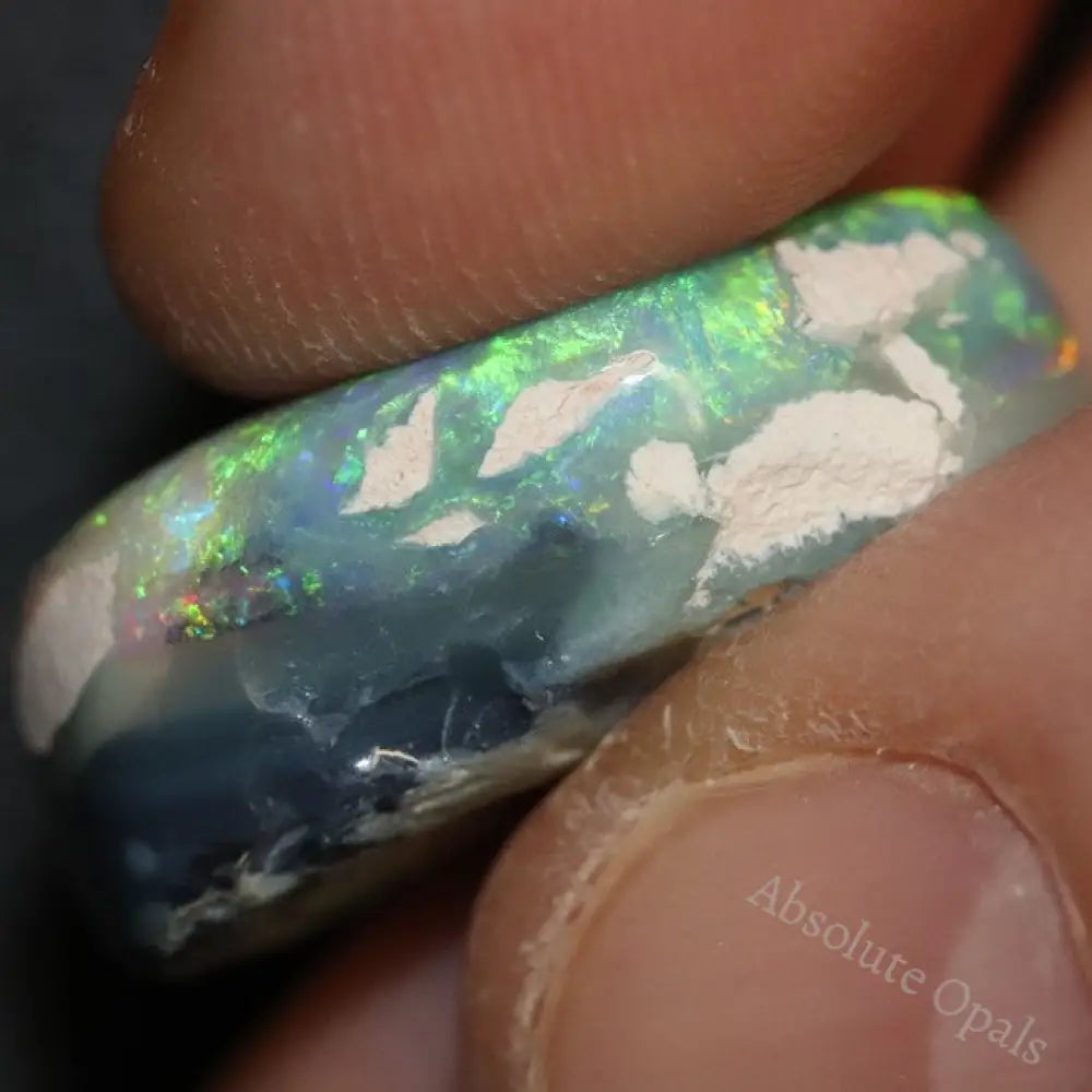 18.90 Cts Australian Semi-Black Opal Rough Lightning Ridge Polished Specimen