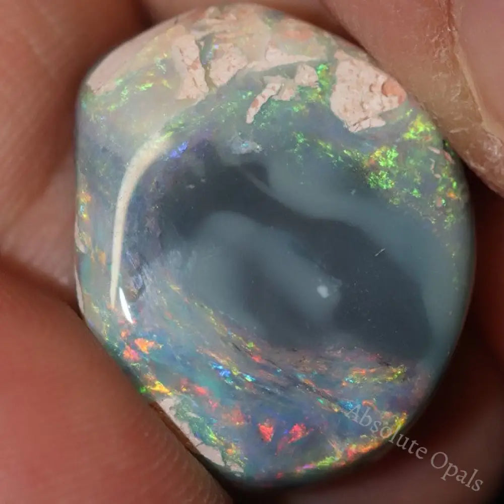 18.90 Cts Australian Semi-Black Opal Rough Lightning Ridge Polished Specimen