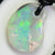 Australian Opal Drilled Greek Leather Mounted Pendant Necklace