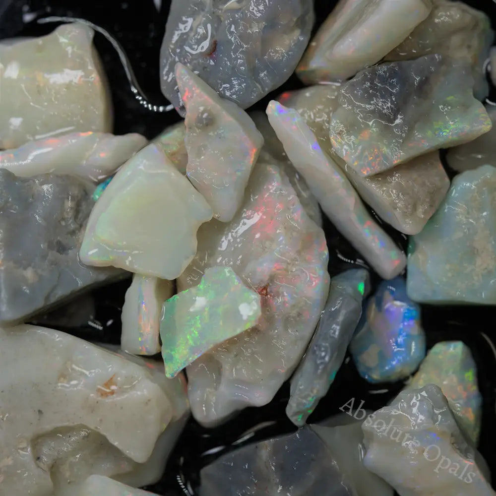 Australian Rough Opal Parcel Lightning Ridge - Potch and Colour