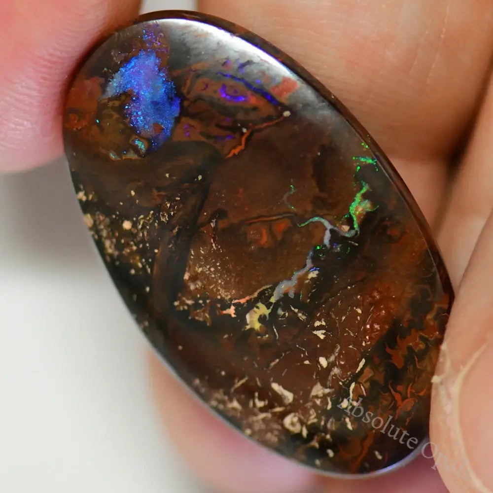 19.35 Cts Australian Boulder Opal Cut Stone