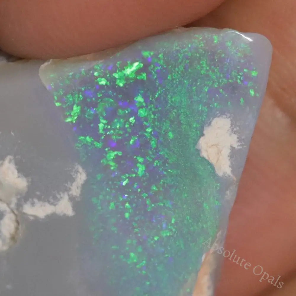 19.40 Cts Australian Semi Black Opal Rough Lightning Ridge Polished Specimen