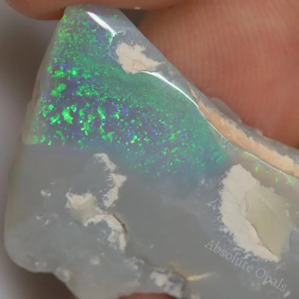 19.40 Cts Australian Semi Black Opal Rough Lightning Ridge Polished Specimen