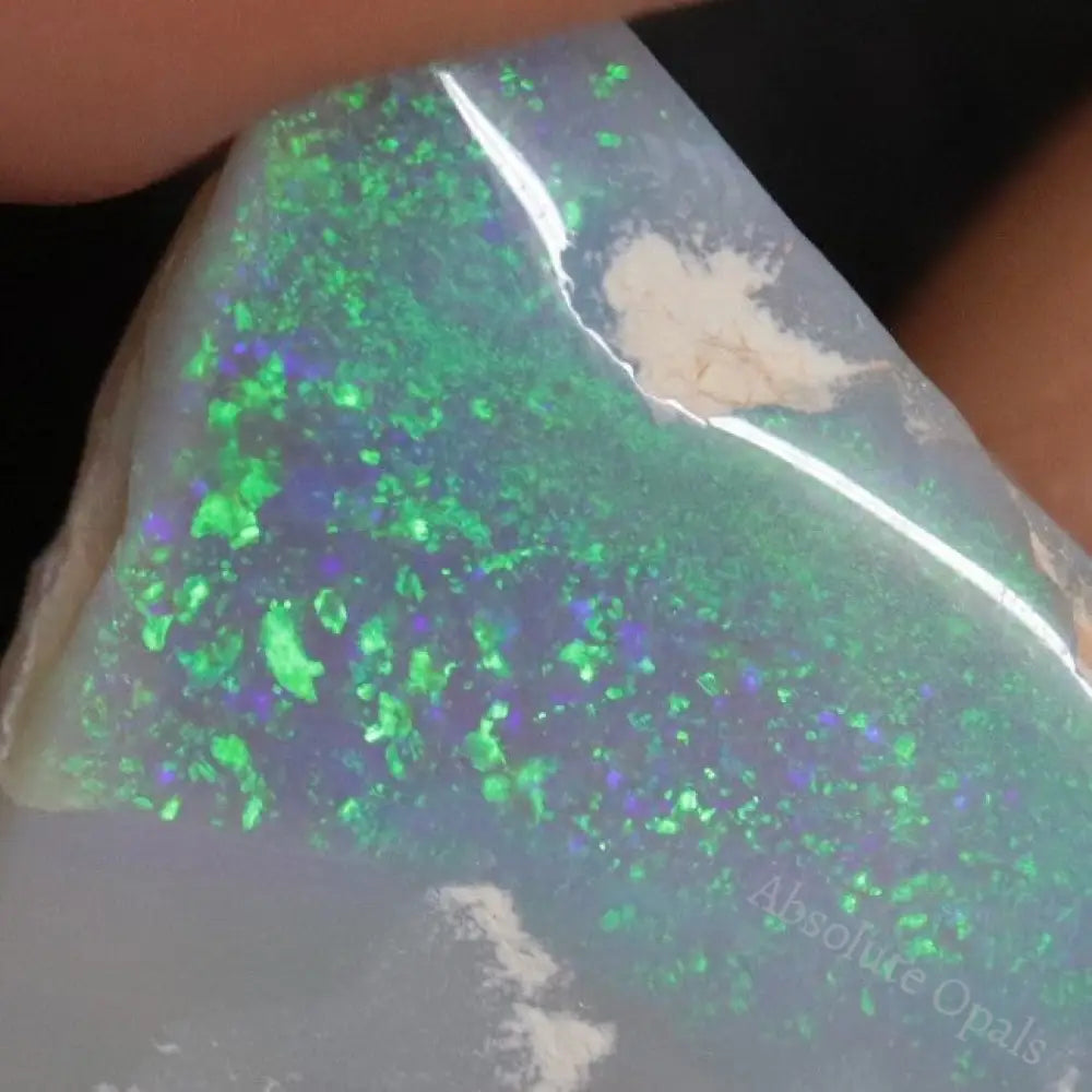 19.40 Cts Australian Semi Black Opal Rough Lightning Ridge Polished Specimen