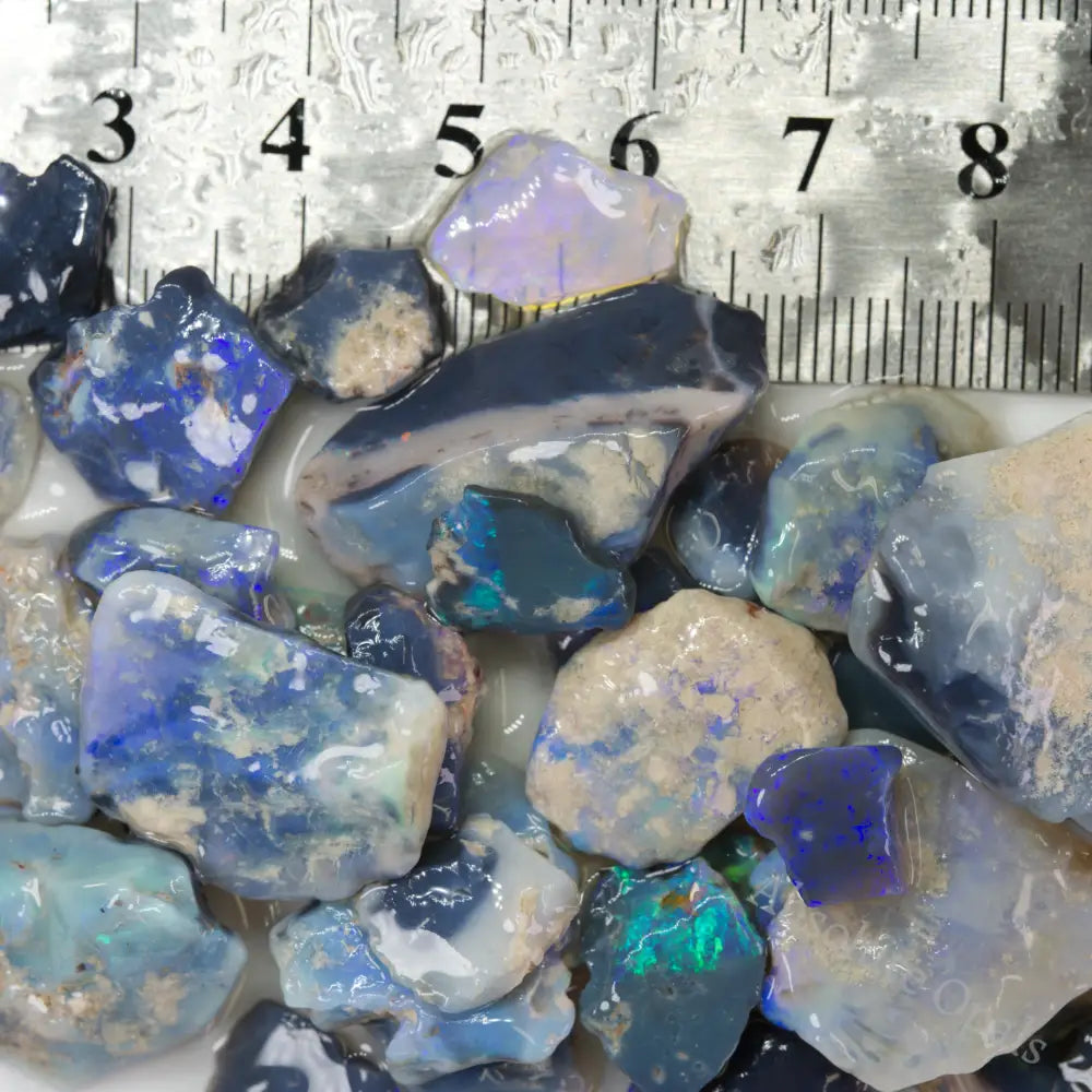 195 Cts Australian Rough Opal Parcel Lightning Ridge - Potch And Colour Cmr