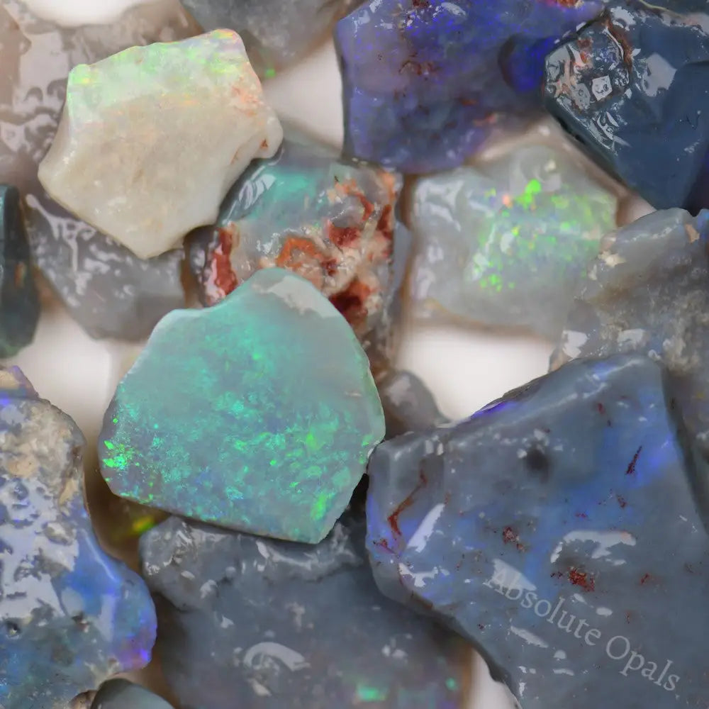  Australian Rough Opal Parcel Lightning Ridge - Potch and Colour