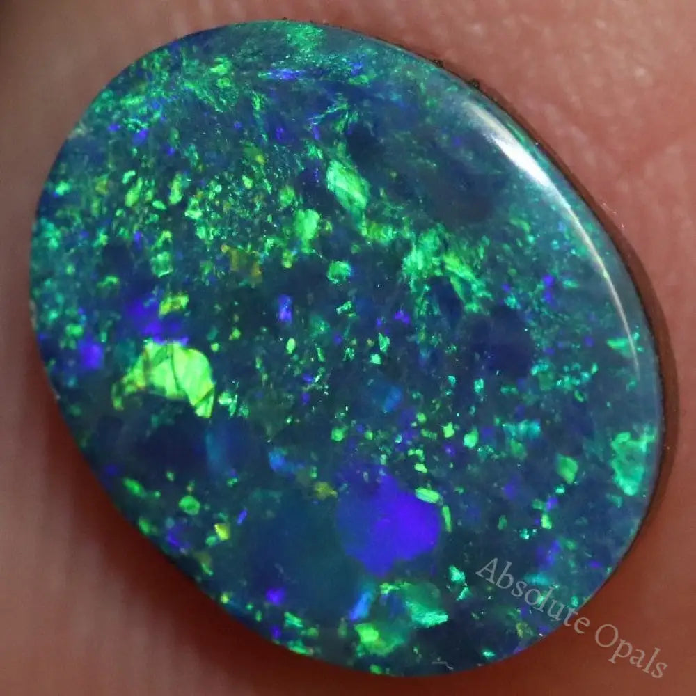 2.0 Cts Australian Opal Doublet Stone Cabochon