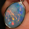 2.02 G Australian Doublet Opal With Silver Pendant: L 27.0 Mm Jewellery