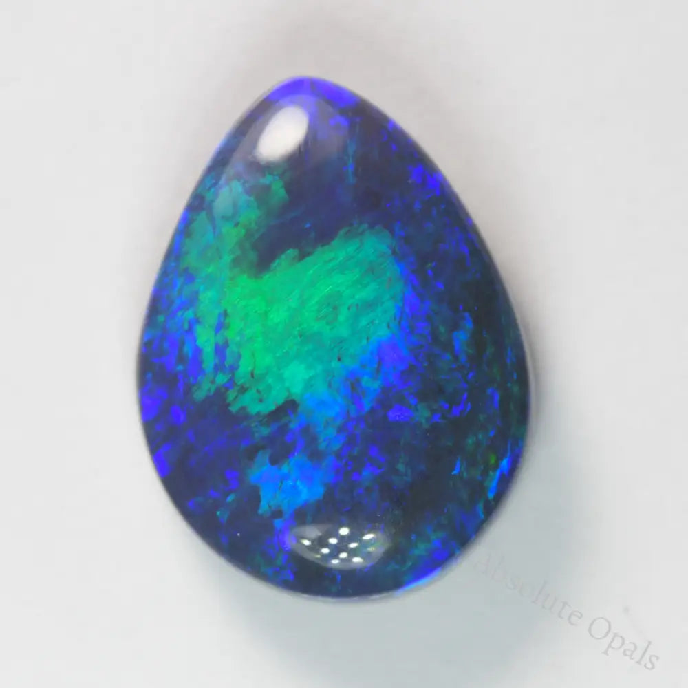 2.03 Cts Black Opal Lightning Ridge Solid Stone Semi