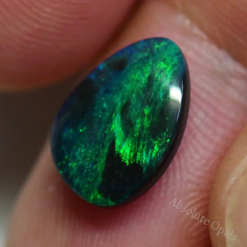 2.09 Cts Australian Black Opal Solid Lightning Ridge