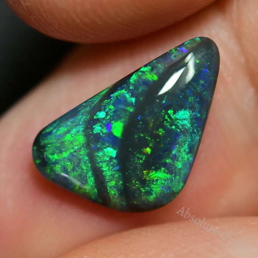 2.15 Cts Australian Black Opal Cut Stone Lightning Ridge