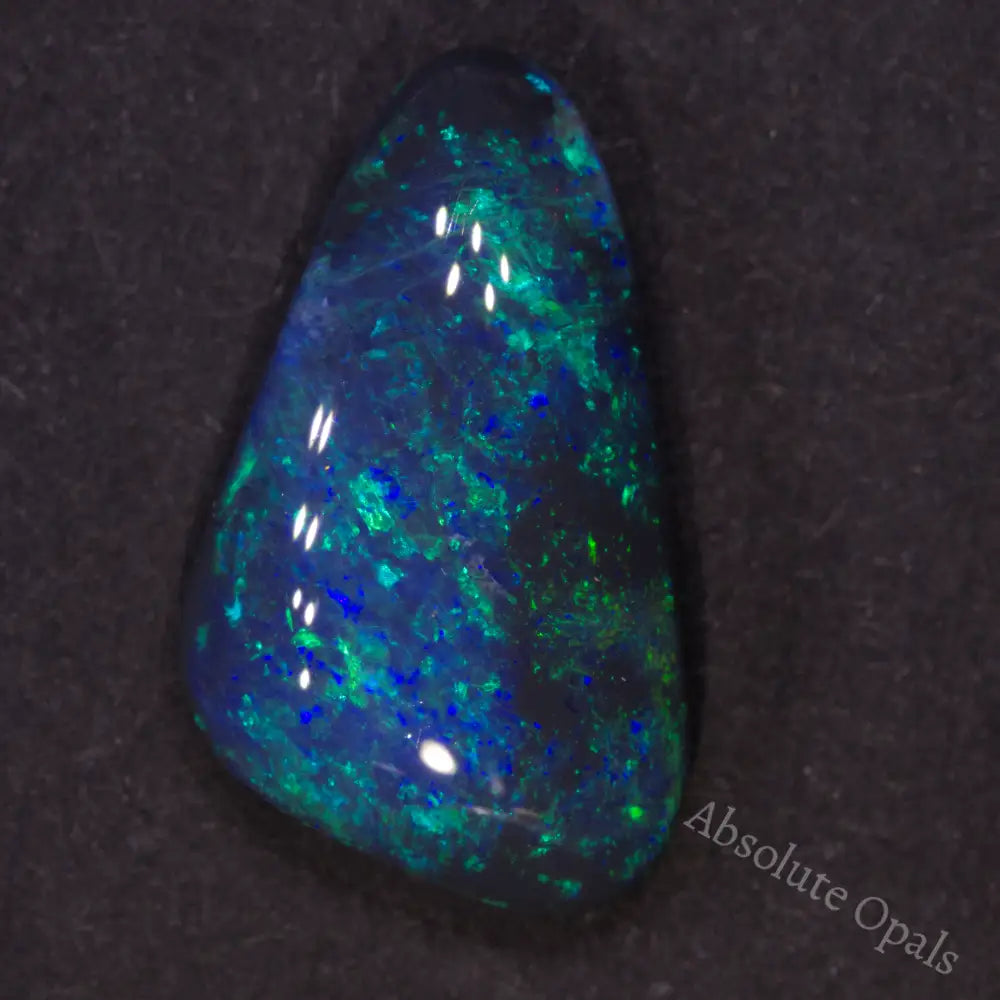 Solid black opal