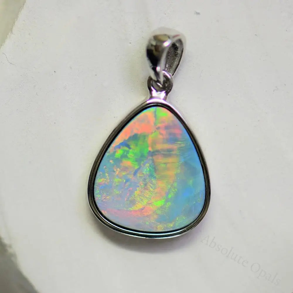 Australian Doublet Opal with Silver Pendant