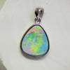 2.25 G Australian Doublet Opal With Silver Pendant: L 26.3 Mm Jewellery