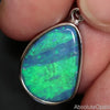 2.25 G Australian Doublet Opal With Silver Pendant: L 27.5 Mm Jewellery