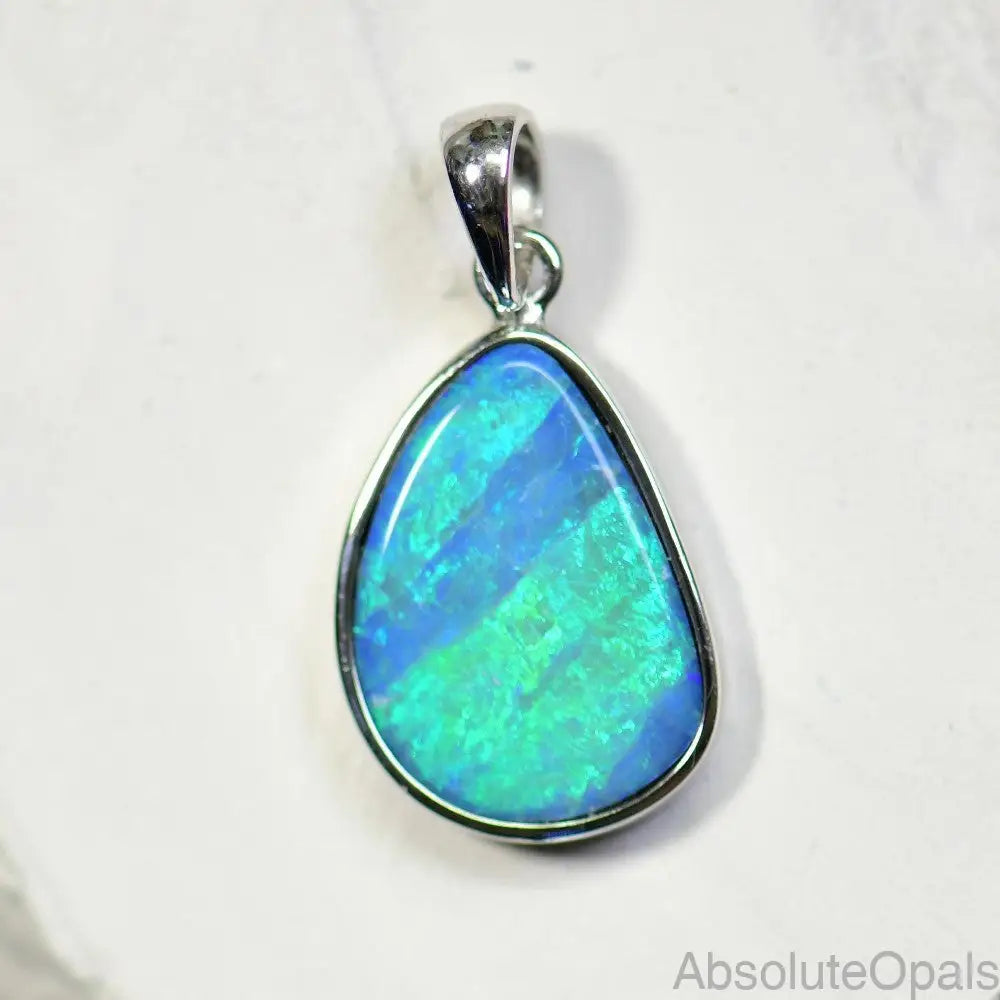 Australian Doublet Opal with Silver Pendant