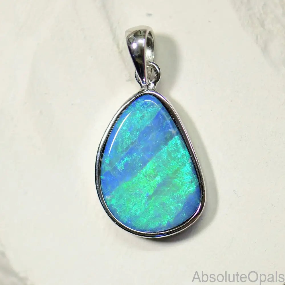 Australian Doublet Opal with Silver Pendant