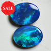 2.3 Cts Australian Opal Doublets Stone Cabochon 2Pcs 8X6 Doublet