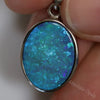 2.34 G Australian Doublet Opal With Silver Pendant: L 26.9 Mm Jewellery