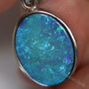 2.34 G Australian Doublet Opal With Silver Pendant: L 26.9 Mm Jewellery