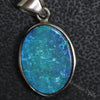 2.34 G Australian Doublet Opal With Silver Pendant: L 26.9 Mm Jewellery