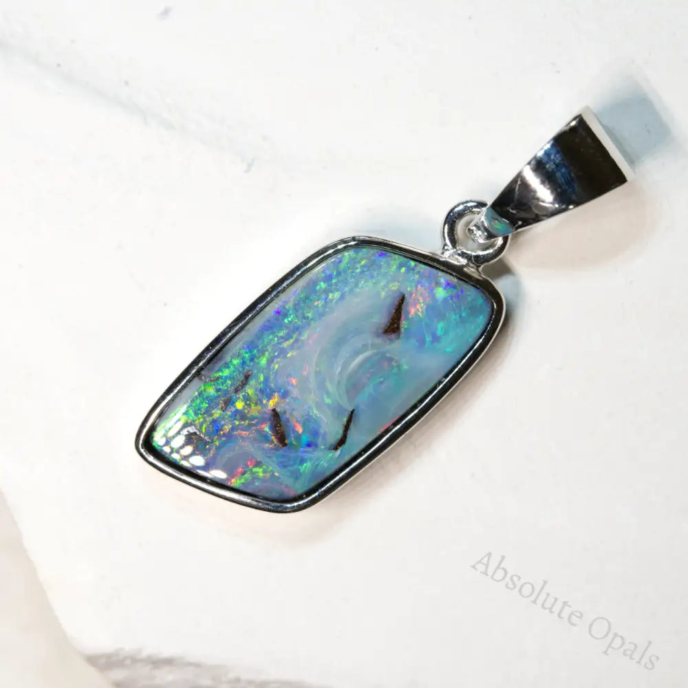 boulder opal pendant