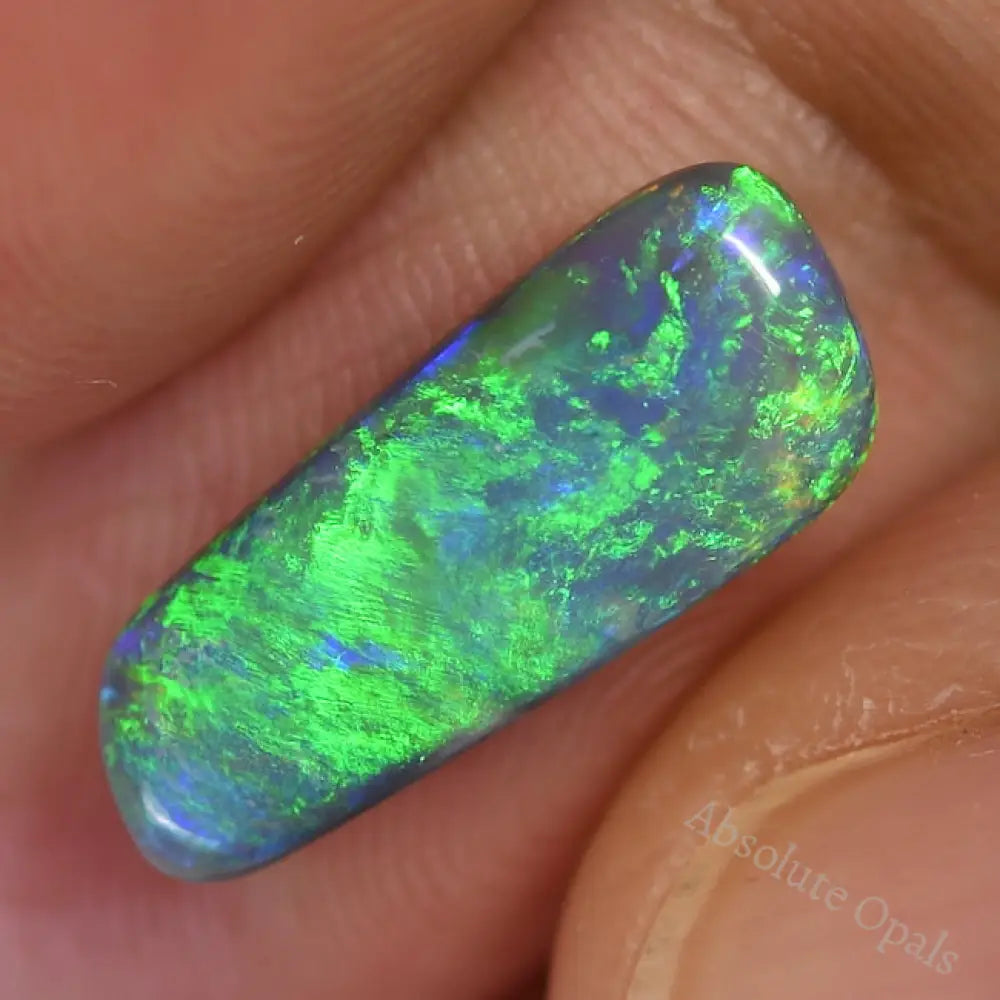 2.40 Cts Australian Solid Semi Black Opal Lightning Ridge