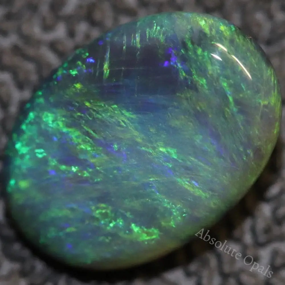 2.42 Cts Australian Black Opal Lightning Ridge Solid Gem Stone Cabochon