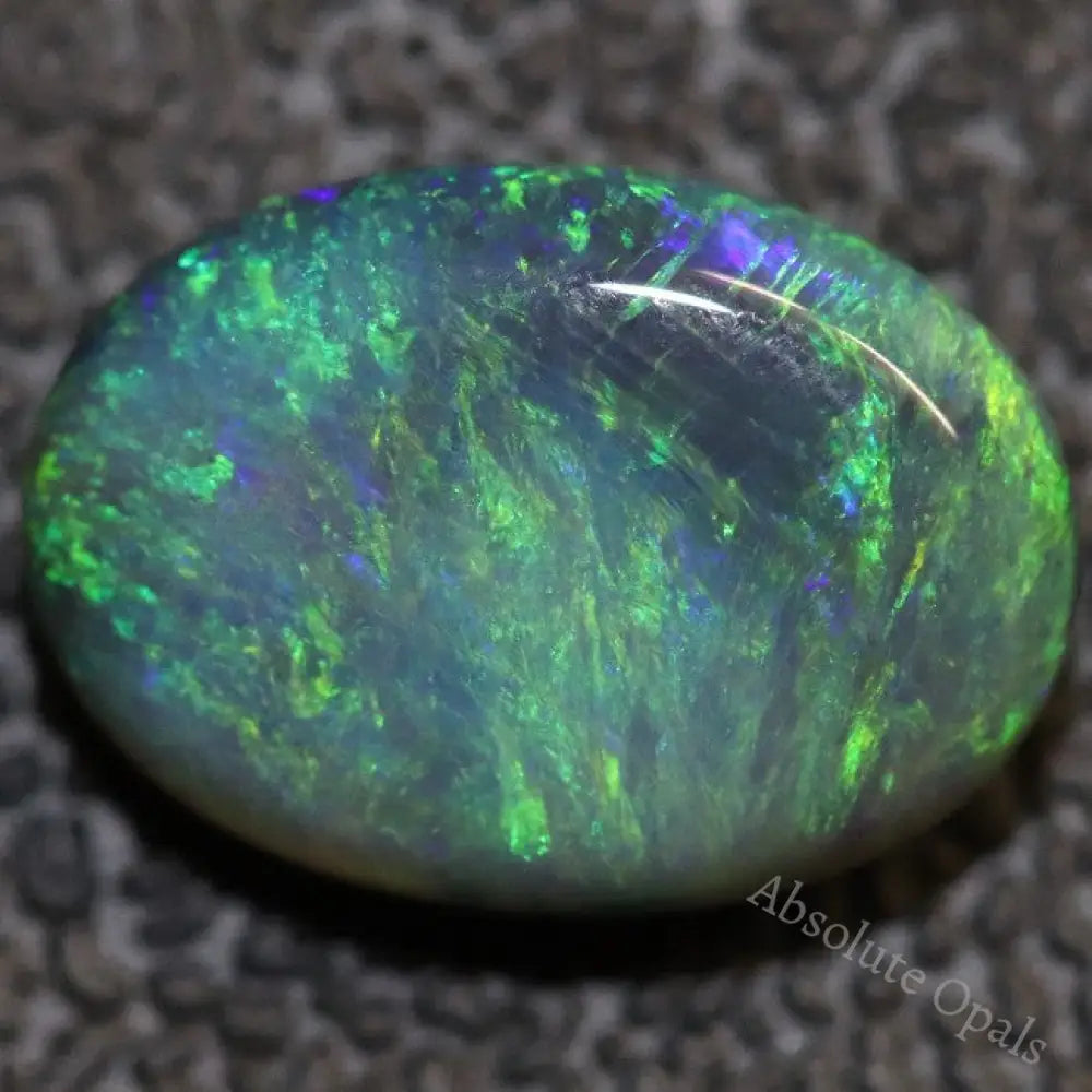 2.42 Cts Australian Black Opal Lightning Ridge Solid Gem Stone Cabochon