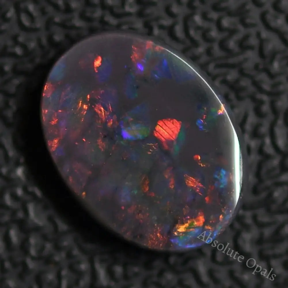 2.46 Cts Australian Solid Black Opal Gem Stone Lightning Ridge