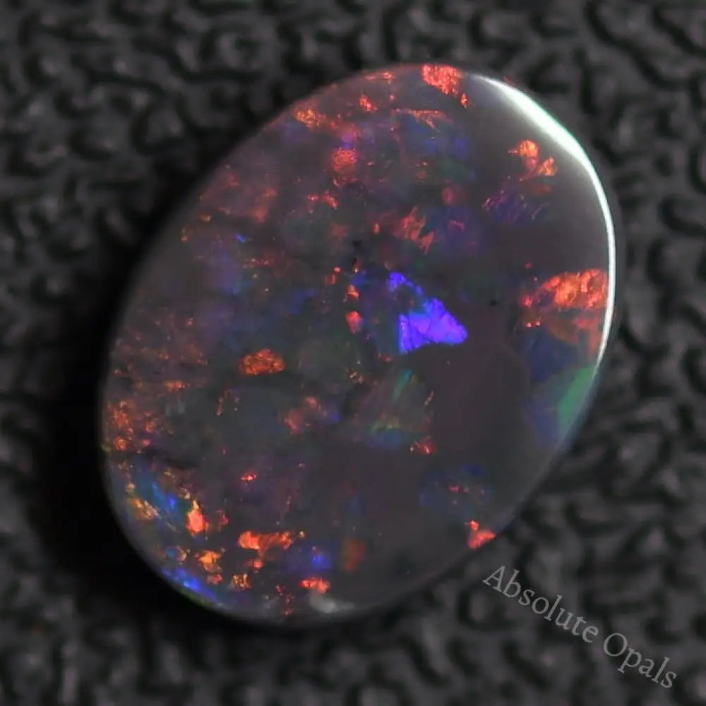 2.46 Cts Australian Solid Black Opal Gem Stone Lightning Ridge